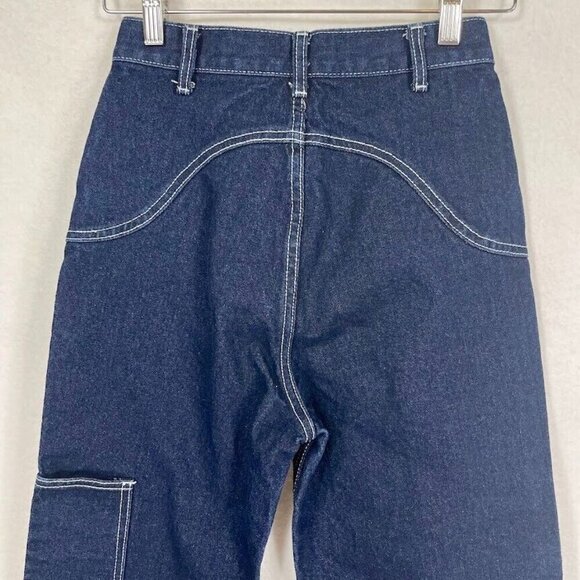 John Galt Brandy Melville Double Knee Straight Leg High Waisted Denim Jeans S - Picture 5 of 7